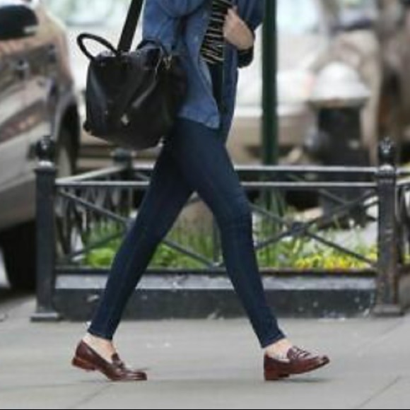 ZARA Leather Loafers Brass Buckle - Picture 6 of 6